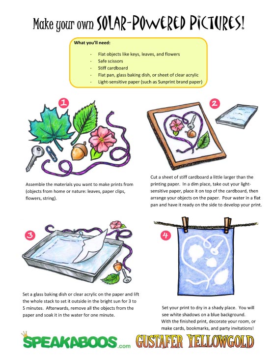 Arts and Crafts: Solar Pictures | Speakaboos Worksheets