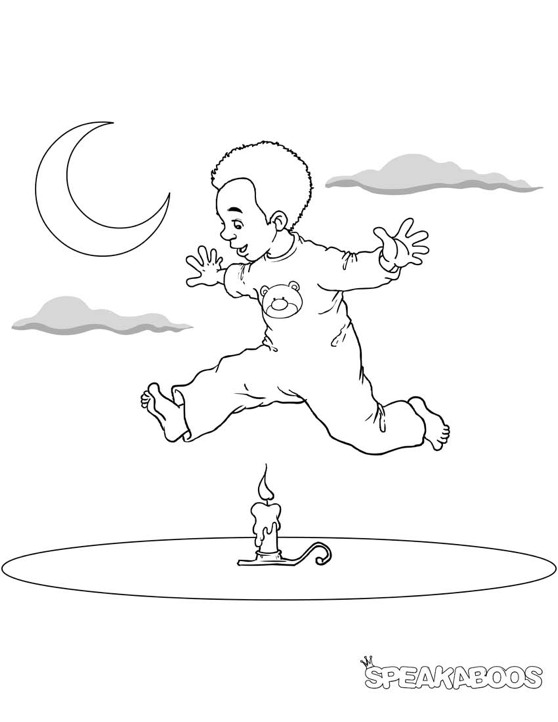 jack be nimble nursery rhyme coloring pages - photo #18