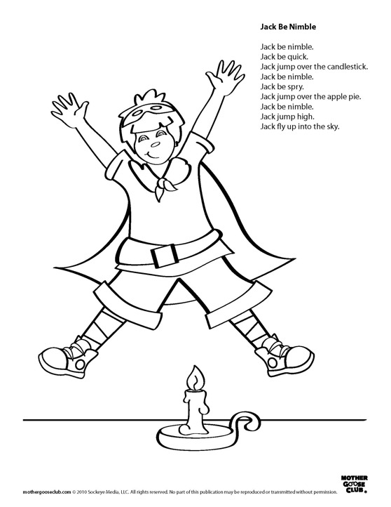 jack be nimble coloring pages - photo #10