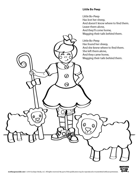 baa baa black sheep coloring pages - photo #38