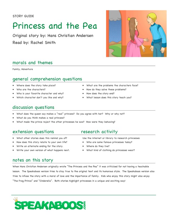 Princess And The Pea Lesson Plan